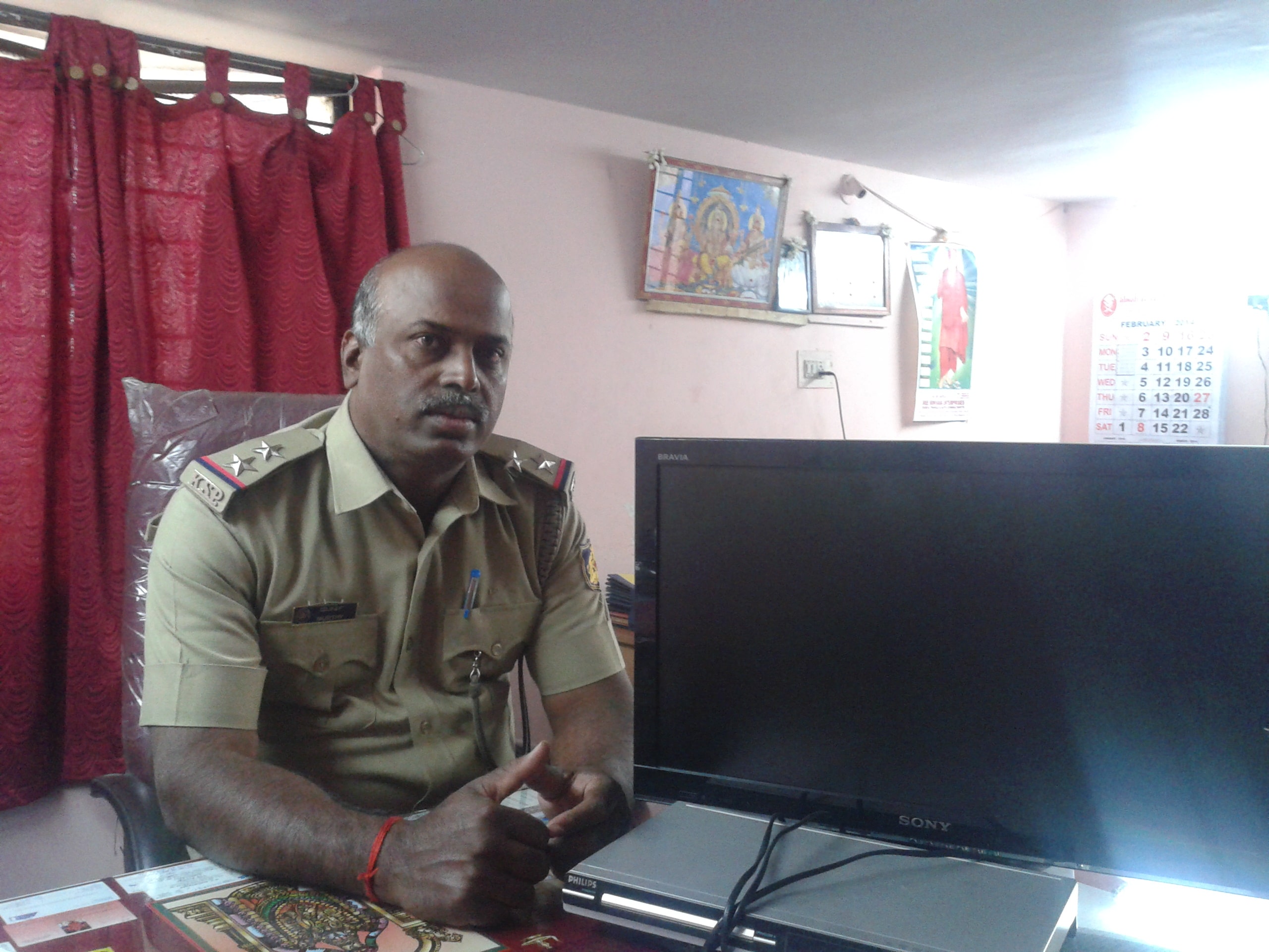Sub Inspector Murthy at Wilson Gardens Police Station, Bangalore